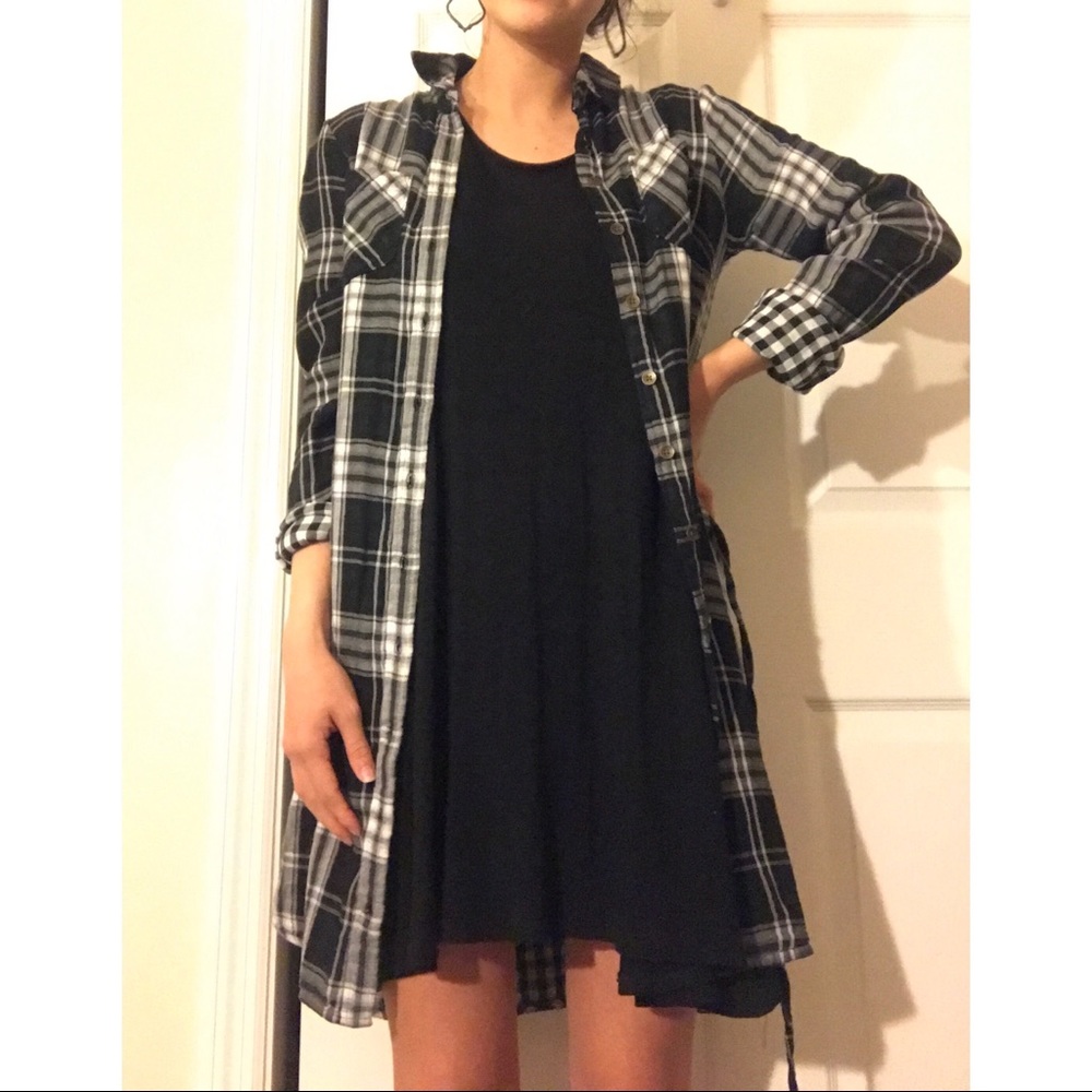 Flannel Shirt Dress